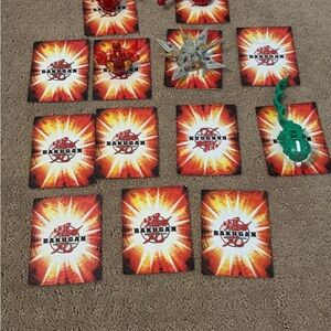 Bakugan Battle Card Game Set - Red, Green, Silver